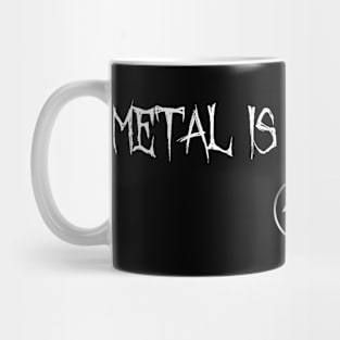 Metal Is My Religion - KMaNRiffs Logo - WHITE Mug